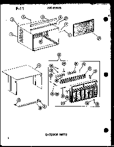 Exterior Parts Diagram and Parts List for 218-3EWS P55417-80R Amana Air Conditioner