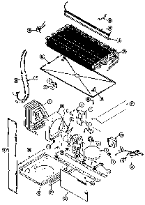 Unit Compartment & System Diagram and Parts List for RB172PA DG31C Magic Chef Refrigerator