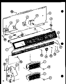 Control Panel Diagram and Parts List for ARC-502 P85675-1S Amana Range