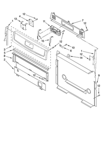 Control Panel Parts Diagram and Parts List for AGR5844VDS0  Amana Range