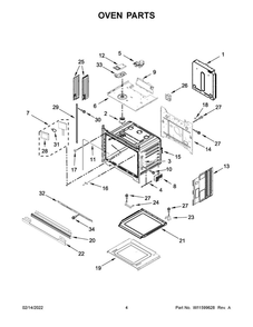 Oven Parts Diagram and Parts List for JJW2430LL00  Maytag Wall Oven