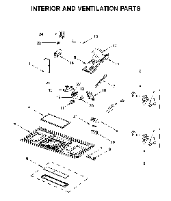 Interior and ventilation parts Diagram and Parts List for MMV4206HK1  Maytag Microwave