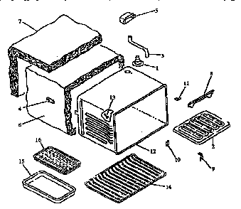 Oven Assembly Diagram and Parts List for ARH660E-P1167404SE  Amana Range