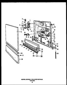 Section 14 Diagram and Parts List for DCR225-1V-OS  Caloric Dishwasher