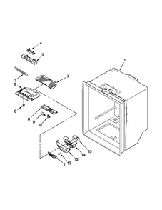 Refrigerator Liner Parts Diagram and Parts List for MBF1958XEB5  Maytag Refrigerator