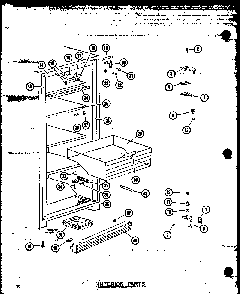 Interior Parts Diagram and Parts List for U23B P60345-52W Amana Freezer