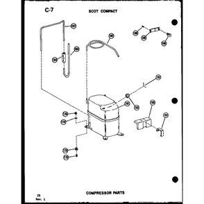 Compressor Parts (13-3mw/P54974-21r) Diagram and Parts List for 113-5N P54975-61R Amana Air Conditioner