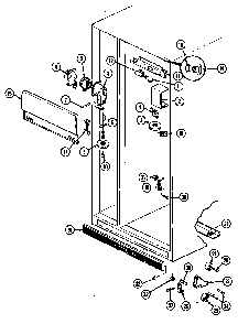Fresh Food Compartment Diagram and Parts List for GS24X8DA-DR83A  Maytag Refrigerator