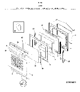 Door Diagram and Parts List for 79095059315  Kenmore Range