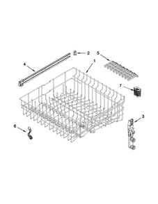 Upper Rack And Track Parts Diagram and Parts List for MDB7760SAS1  Maytag Dishwasher