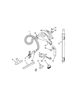 Hose And Attachments Diagram and Parts List for 11620813003  Kenmore Canister Vacuum