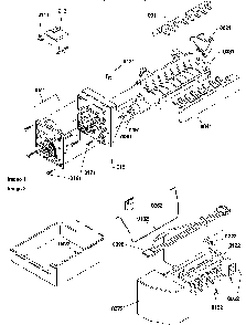 Ice Maker Assembly Parts Diagram and Parts List for TX19V2E-P1315801WE  Amana Refrigerator