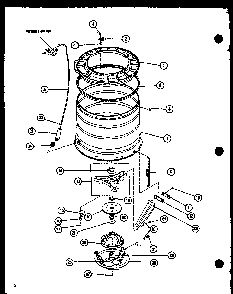 Section 8 Diagram and Parts List for LW1200 P7762101W W Amana Washer