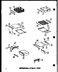 Refrigerator Interior Parts Diagram and Parts List for ESR22N-P73320-45W  Amana Refrigerator