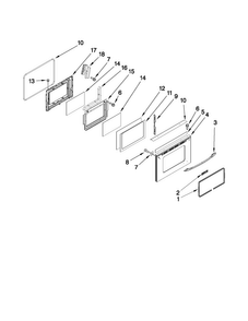 Lower Door Parts Diagram and Parts List for MGR6875ADS27  Maytag Range