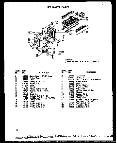 Ice Maker Parts Diagram and Parts List for SRI19A-P60350-6W  Amana Refrigerator