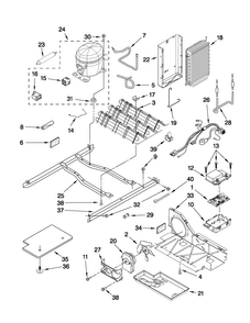 Unit Parts Diagram and Parts List for MSD2559XEM04  Maytag Refrigerator