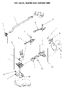 Burner Assembly Diagram and Parts List for NG8839W53931  Speed Queen Dryer