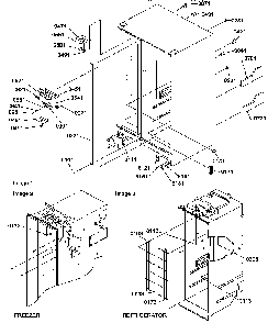 Cabinet Parts Diagram and Parts List for SXD322S2L-P1305702WL  Amana Refrigerator