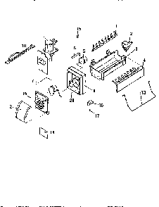 Compact Ice Maker D7832702 Diagram and Parts List for TH18S3W-P1195301W  Amana Refrigerator