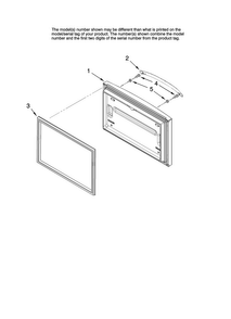 Freezer Door Parts Diagram and Parts List for AFB2534FES12  Amana Refrigerator