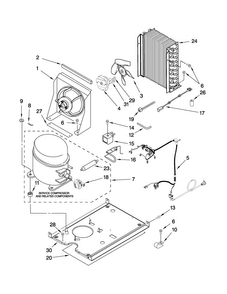 Unit Parts Diagram and Parts List for MIM1554WRS1  Maytag Ice Maker