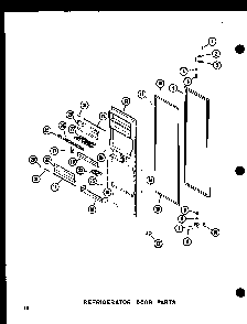 Refrigerator Door Parts Diagram and Parts List for SRI19W-A-P60350-49WA  Amana Refrigerator