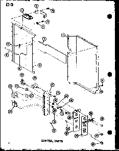 Control Parts Diagram and Parts List for ES218D-3ML P67535-12R Amana Air Conditioner