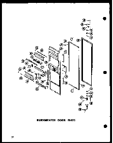 Refrigerator Door Parts Diagram and Parts List for SRN22G-A-P60201-36WA  Amana Refrigerator