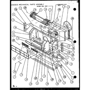 Chassis Mechanical Parts Assembly 4 Diagram and Parts List for PTC07300ER P9812501R Amana Air Conditioner