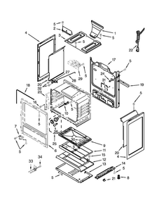 Chassis Parts Diagram and Parts List for AGR5630BDB0  Amana Range