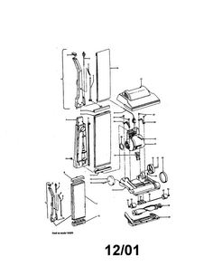 Handle/hood/agitator Diagram and Parts List for U4250  Hoover Upright Vacuum