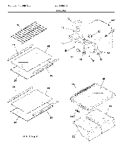 Shelves Diagram and Parts List for 2536050261D  Kenmore Refrigerator