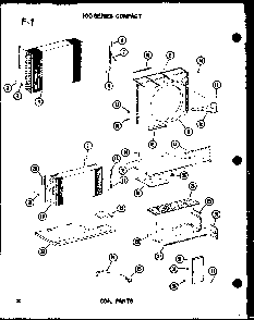 100 Series Compact Diagram and Parts List for 113-3HEW P67231-20R Amana Air Conditioner