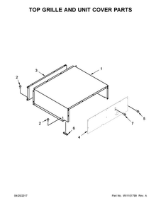Top Grille And Unit Cover Parts Diagram and Parts List for JS48NXFXDE01  Jenn-Air Refrigerator