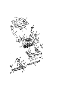 Hood/main Body/agitator Diagram and Parts List for U6471-900  Hoover Upright Vacuum