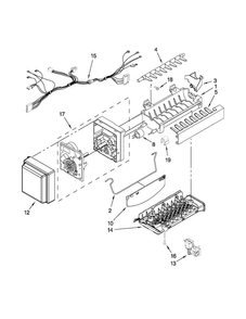 Icemaker Parts Diagram and Parts List for JFX2597AEP3  Jenn-Air Refrigerator