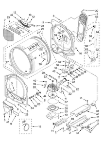 Bulkhead Parts, Optional Parts Diagram and Parts List for MEDB800VB0  Maytag Dryer
