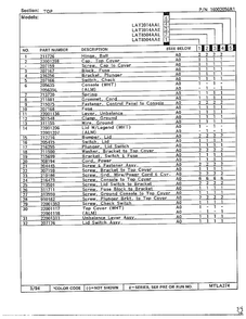 Top Page 2 Diagram and Parts List for LAT5804AAE  Maytag Washer