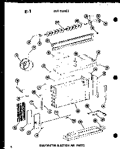 Evaporator & Action Air Parts Diagram and Parts List for ES216D-3MR P55417-43R Amana Air Conditioner