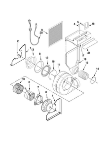 Blower Assembly Parts Diagram and Parts List for JES9900CCS01  Jenn-Air Range