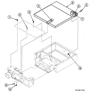 Cabinet Top Diagram and Parts List for SSG719LF  Speed Queen Dryer