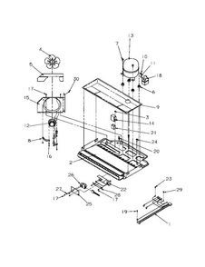 Compressor Compartment Diagram and Parts List for BR22S6E-P1196703WE  Amana Refrigerator