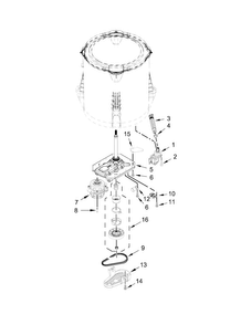 Part Location Diagram of W11454734 Whirlpool Gearcase