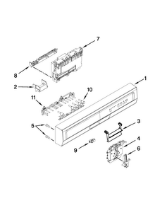Control Panel And Latch Parts Diagram and Parts List for ADB1400PYB2  Amana Dishwasher