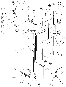 Freezer Door, Hinge, And Trim Diagram and Parts List for 36511-P1121603W  Amana Refrigerator
