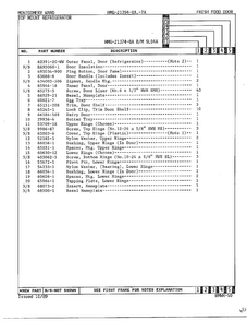 Fresh Food Door Page 2 Diagram and Parts List for 21394-A  Admiral Refrigerator