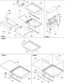 Deli, Shelves & Crisper Assy Diagram and Parts List for SRD528VE-P1320402WE  Amana Refrigerator