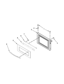 Microwave Door Parts Diagram and Parts List for MMW9730AB02  Maytag Microwave