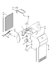 Air Flow Parts Diagram and Parts List for JCB2488MTR00  Jenn-Air Refrigerator